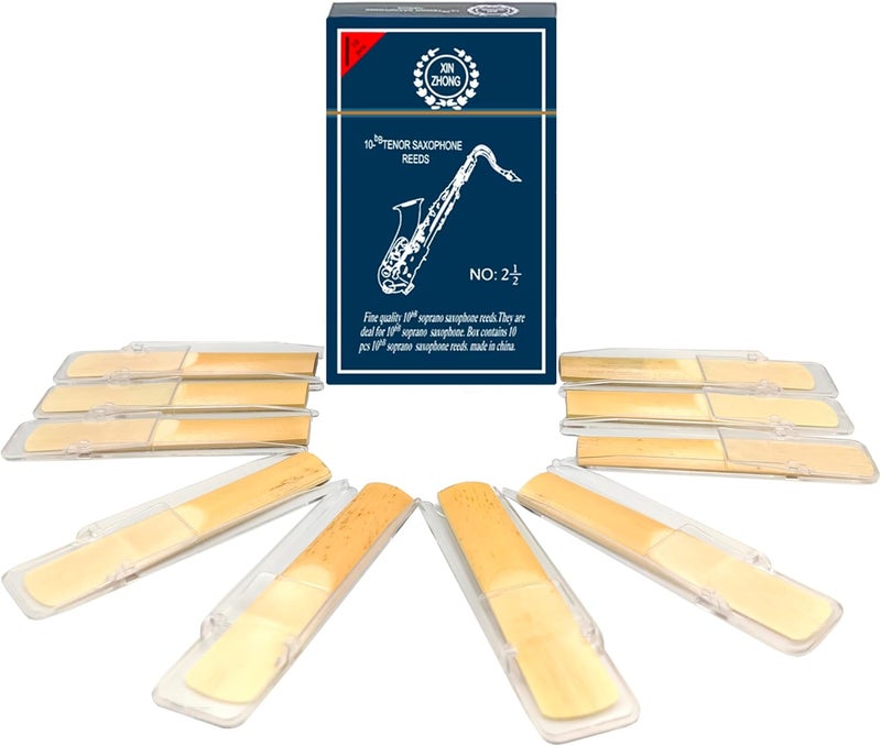 lightstar 10PCS Tenor Saxophone Reeds for Tenor Sax (Strength 2.5) - Image 1